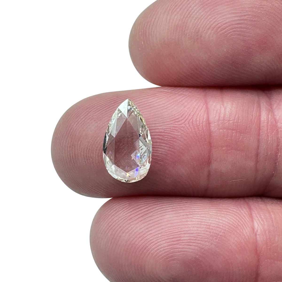 2.73ct | Champagne VS Pear Shape Rose Cut Diamond - Modern Rustic Diamond