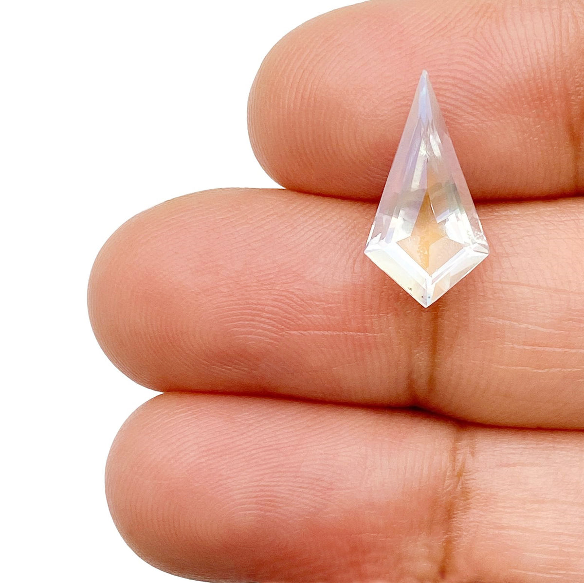 1.93ct |  Kite Shape Step Cut Moonstone - Modern Rustic Diamond