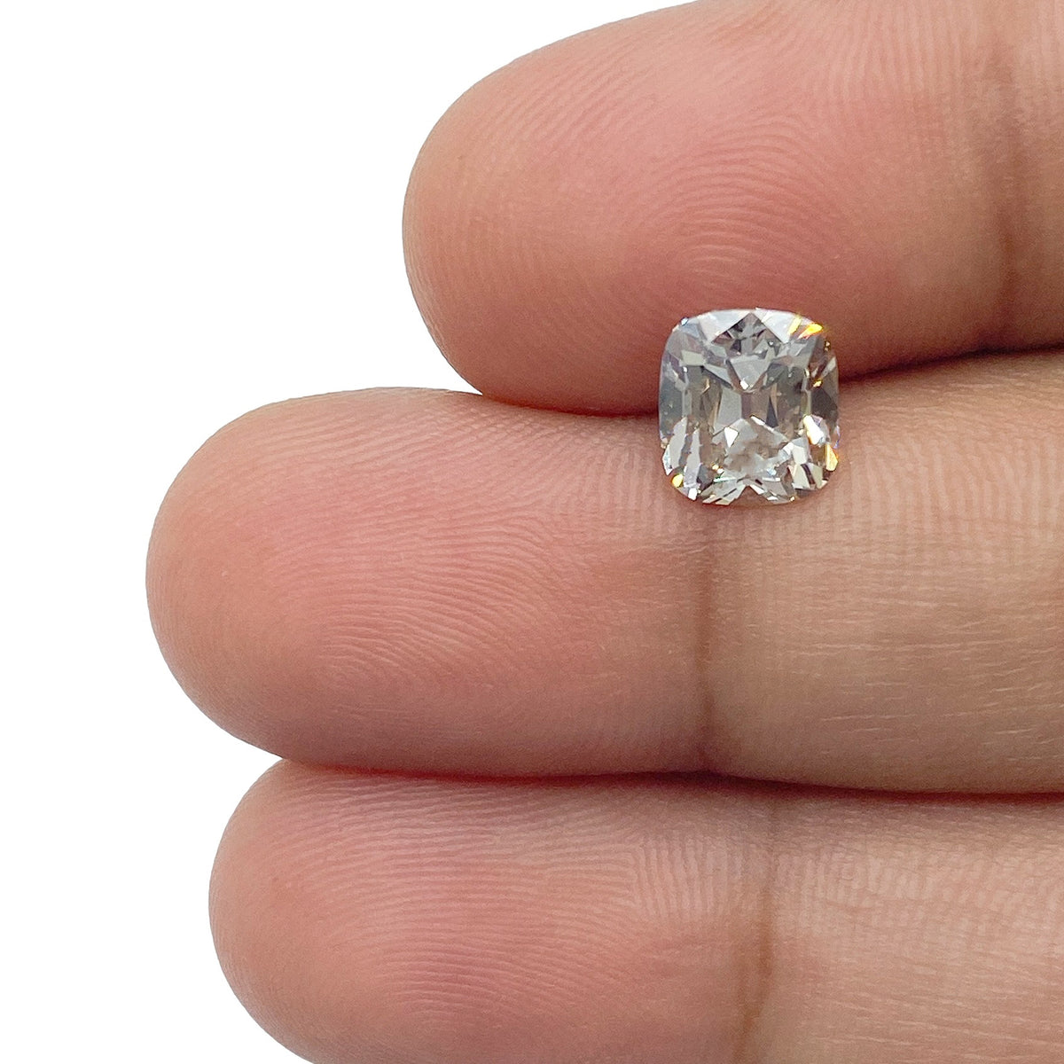 1.50ct | S-T/VS2 Cushion Shape Old Mine Cut Diamond (GIA) - Modern Rustic Diamond