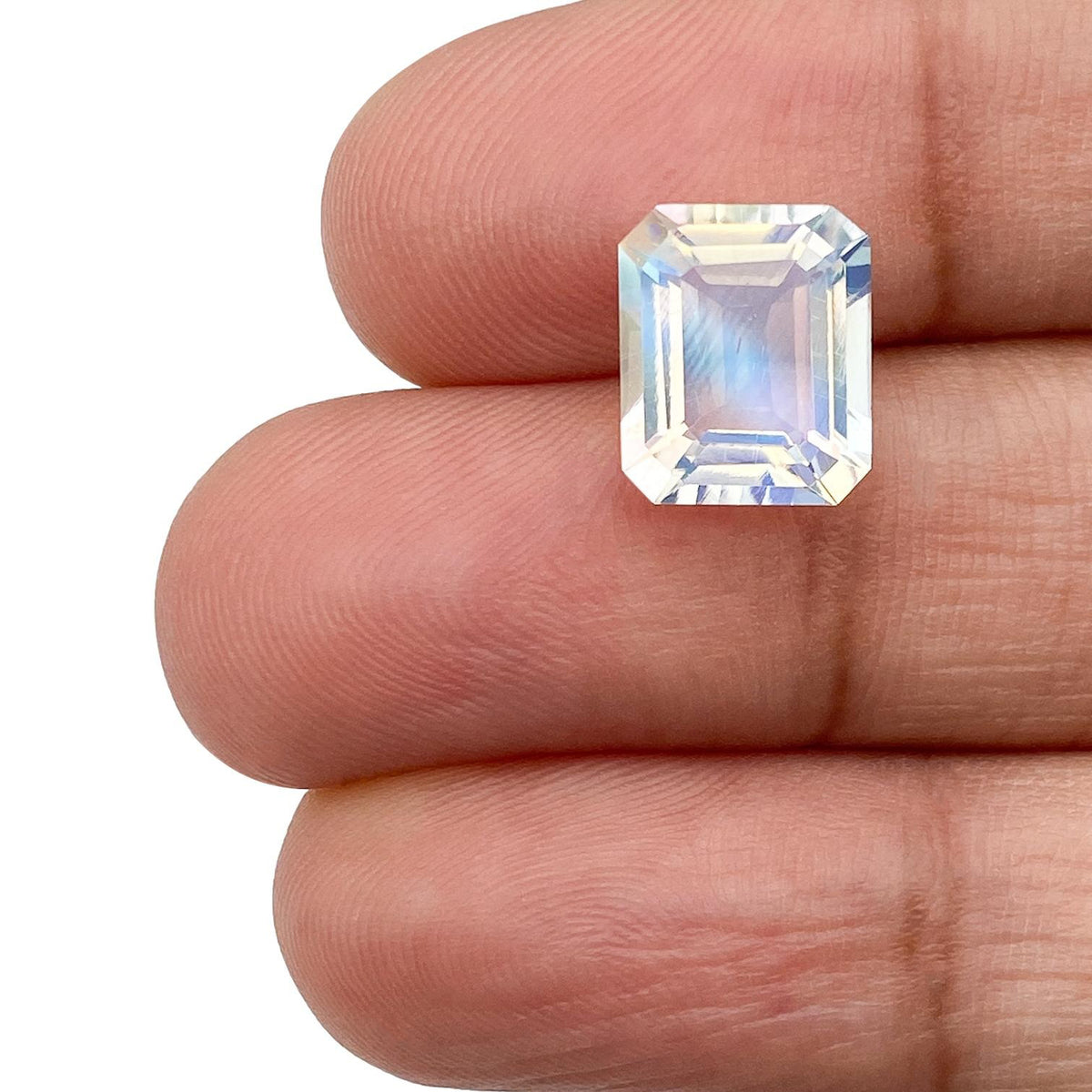 2.78ct |  Emerald Shape Step Cut Moonstone - Modern Rustic Diamond