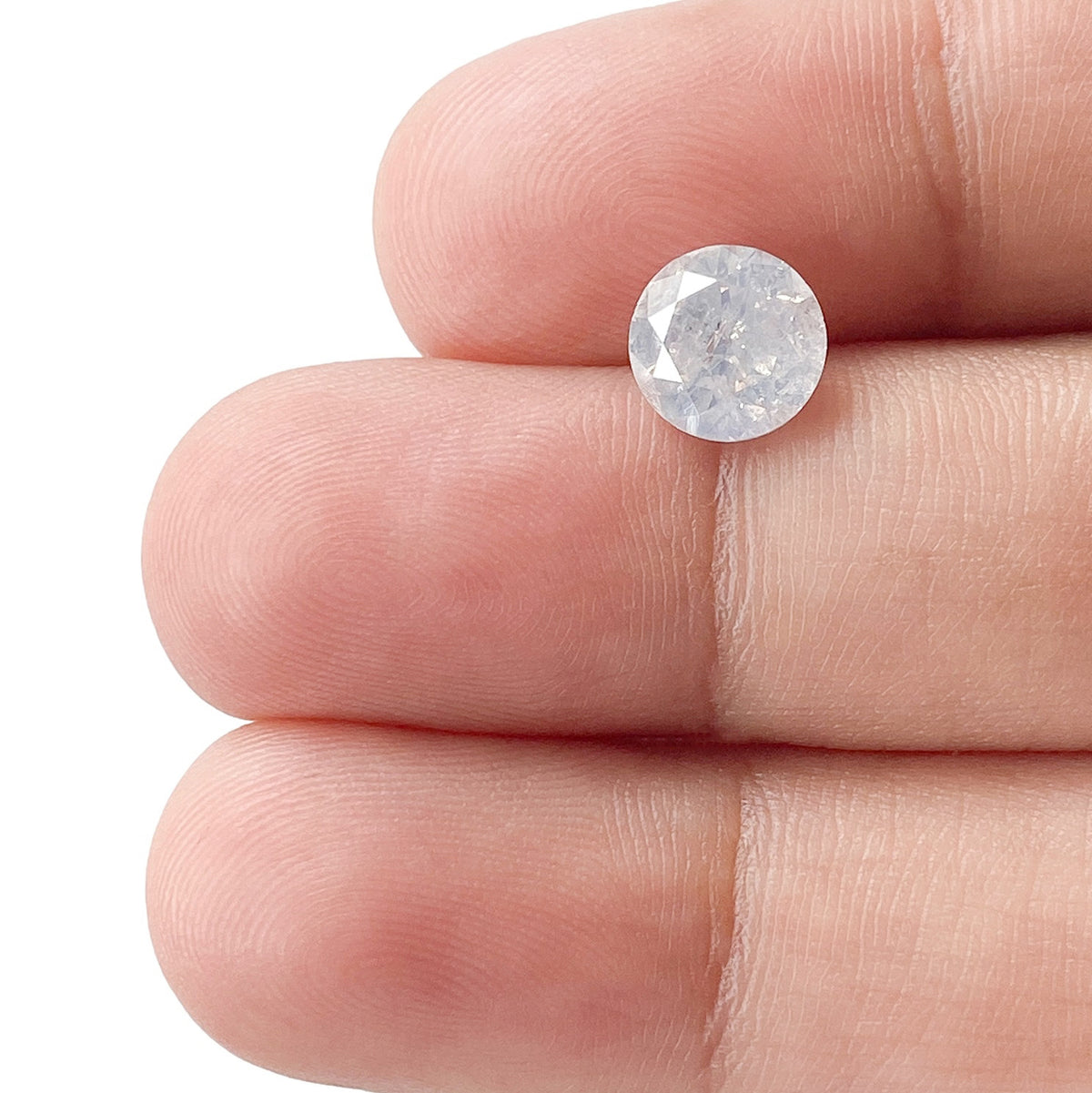 1.54ct | Salt & Pepper Round Shape Rose Cut Diamond - Modern Rustic Diamond