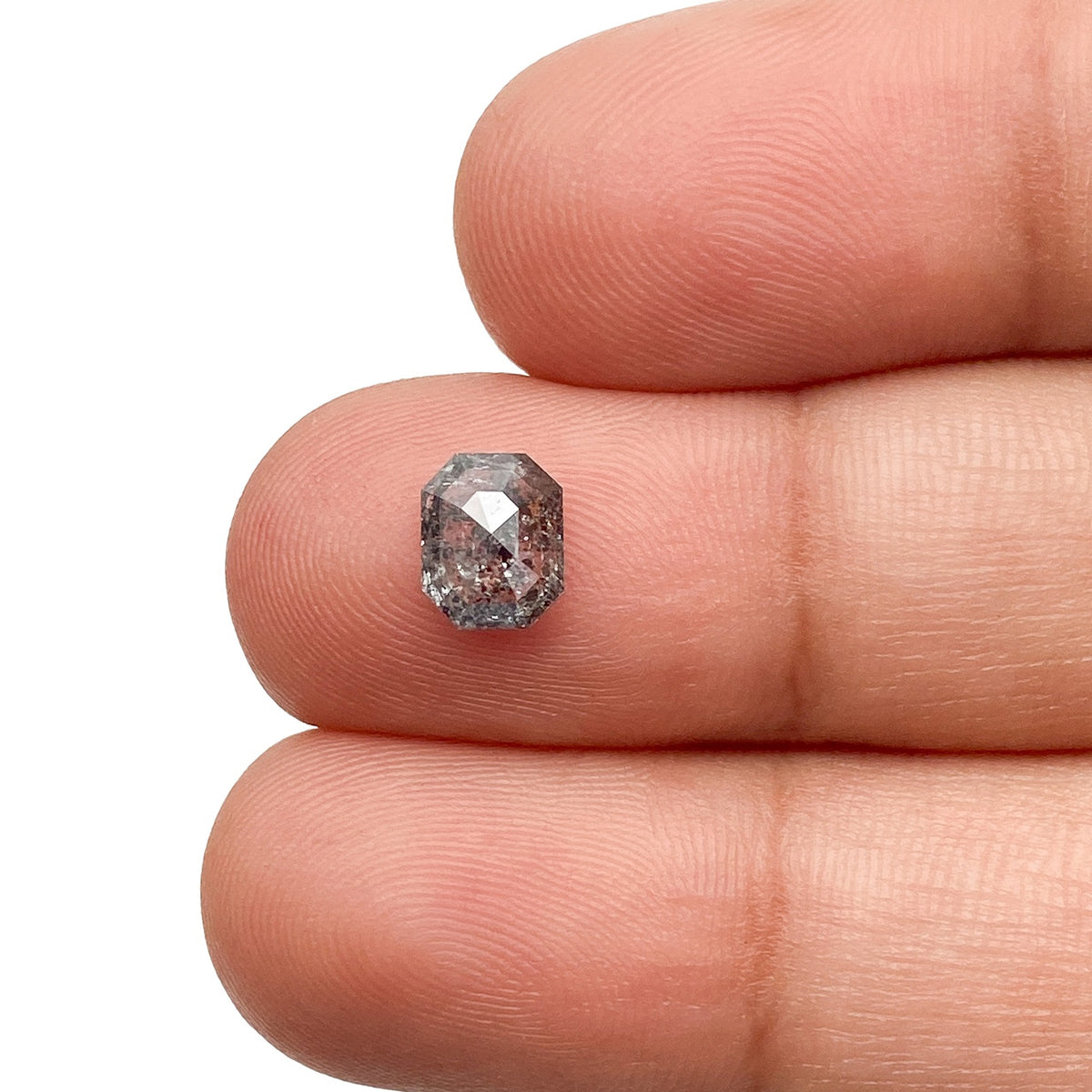 0.86ct | Rustic Emerald Shape Brilliant Cut Diamond - Modern Rustic Diamond