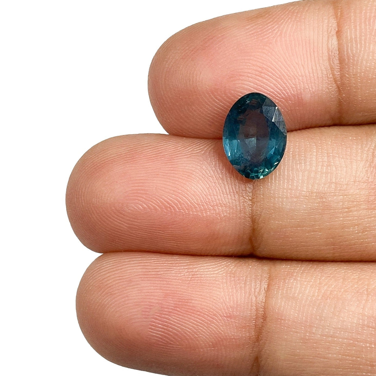 2.29ct | Brilliant Cut Oval Shape Blue Montana Sapphire-Modern Rustic Diamond