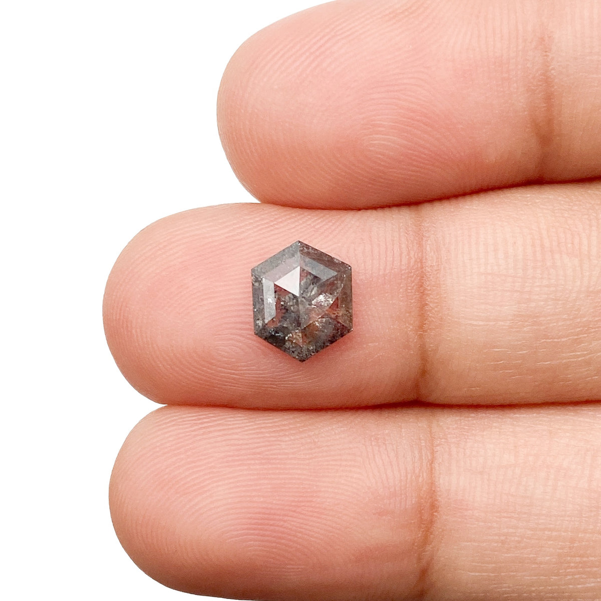 0.94ct | Rustic  Hexagon Shape Rose Cut Diamond - Modern Rustic Diamond