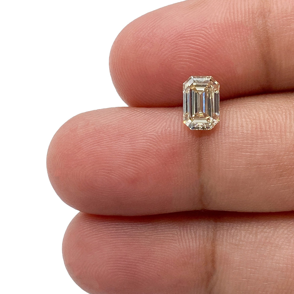 1.00ct | Champagne VVS Emerald Shape Step Cut Diamond - Modern Rustic Diamond