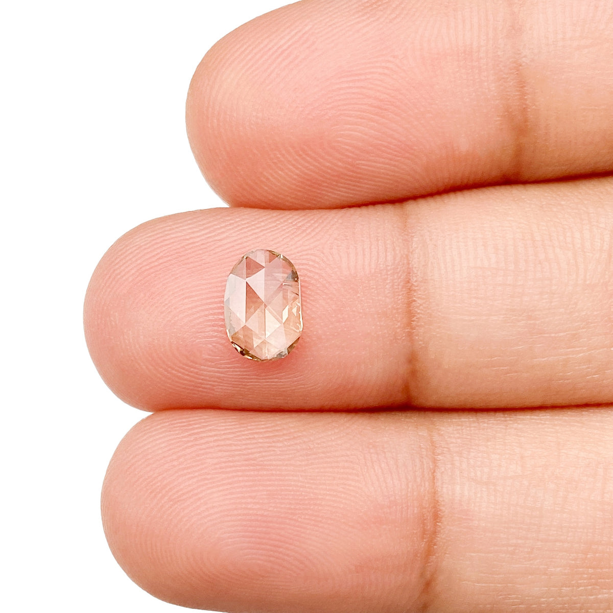0.77ct | Fancy Light Brown VS-SI Oval Shape Rose Cut Diamond - Modern Rustic Diamond