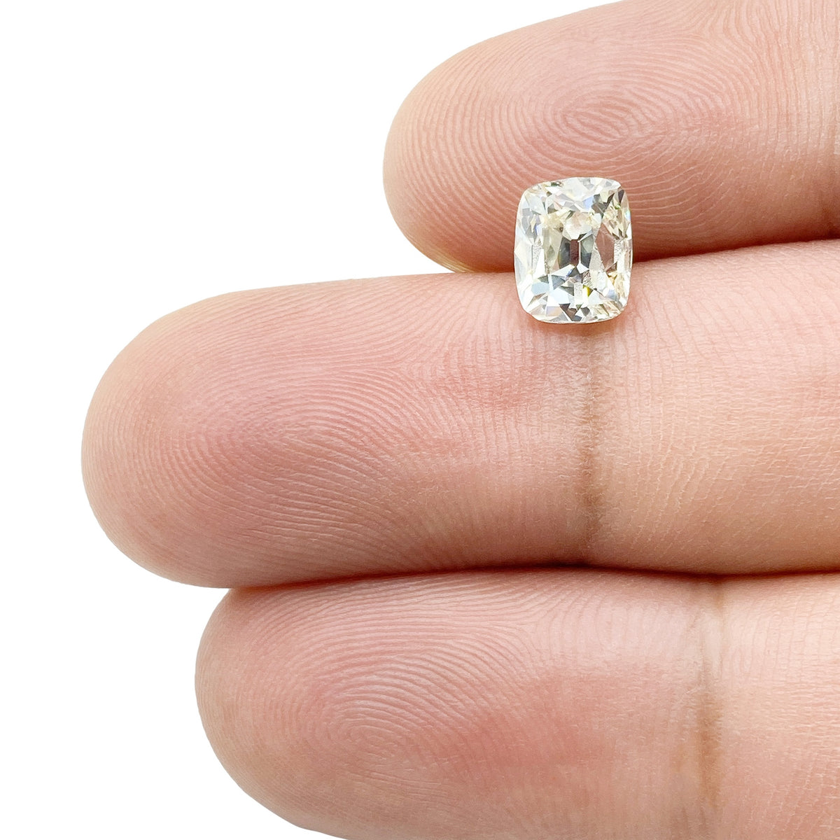 1.63ct | O-P/VS2 Cushion Shape Old Mine Cut Diamond (GIA) - Modern Rustic Diamond
