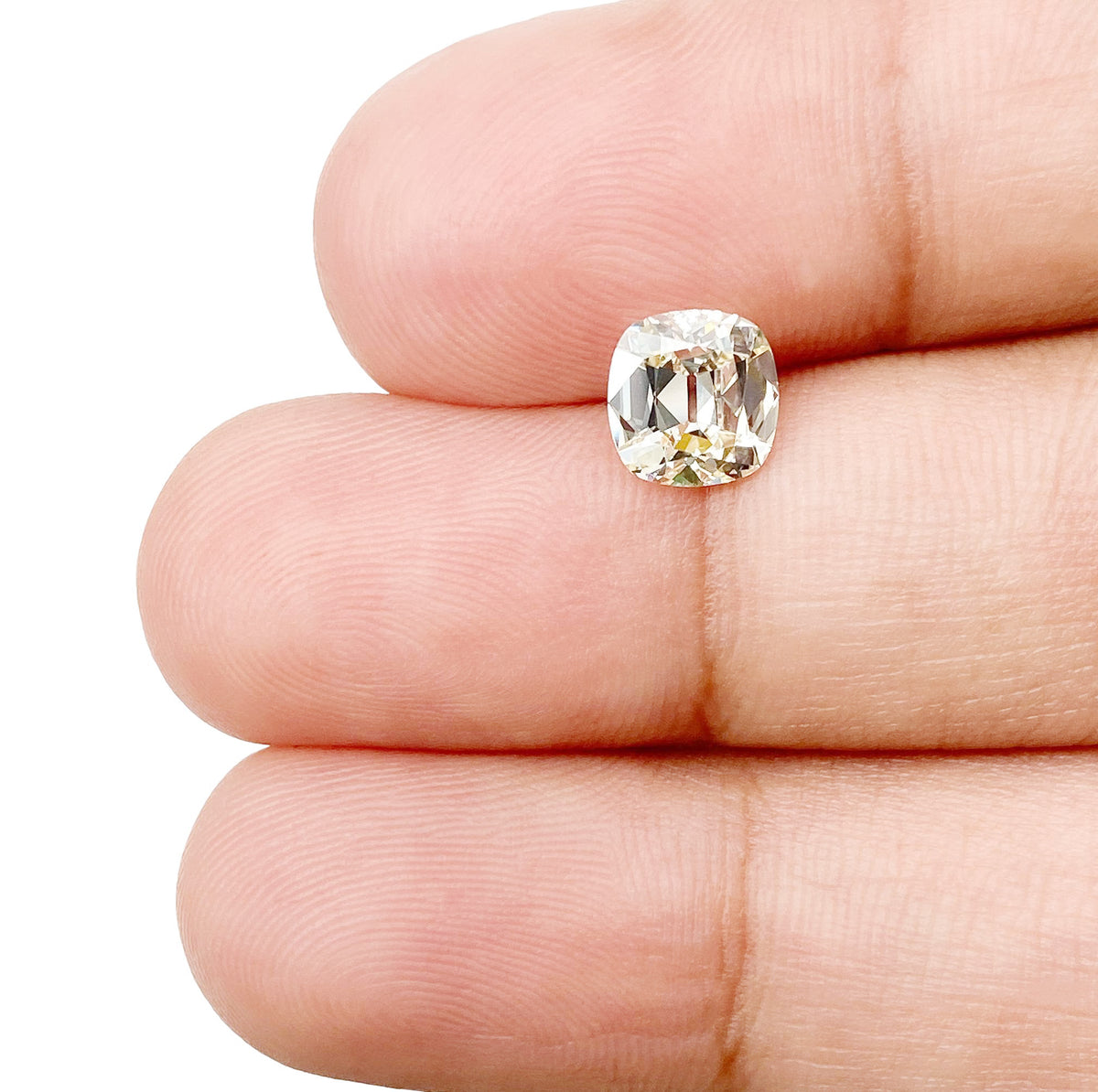 0.90ct | N/SI1 Cushion Shape Old Mine Cut Diamond (GIA) - Modern Rustic Diamond
