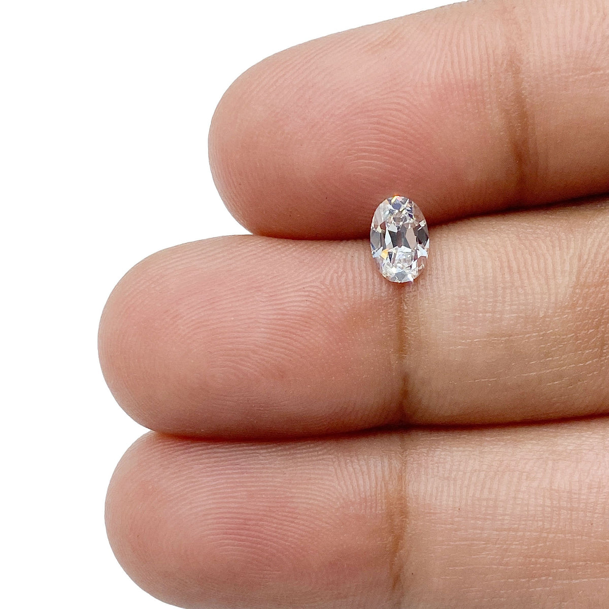 0.49ct | D/VVS Oval Shape Old Mine Cut Diamond - Modern Rustic Diamond