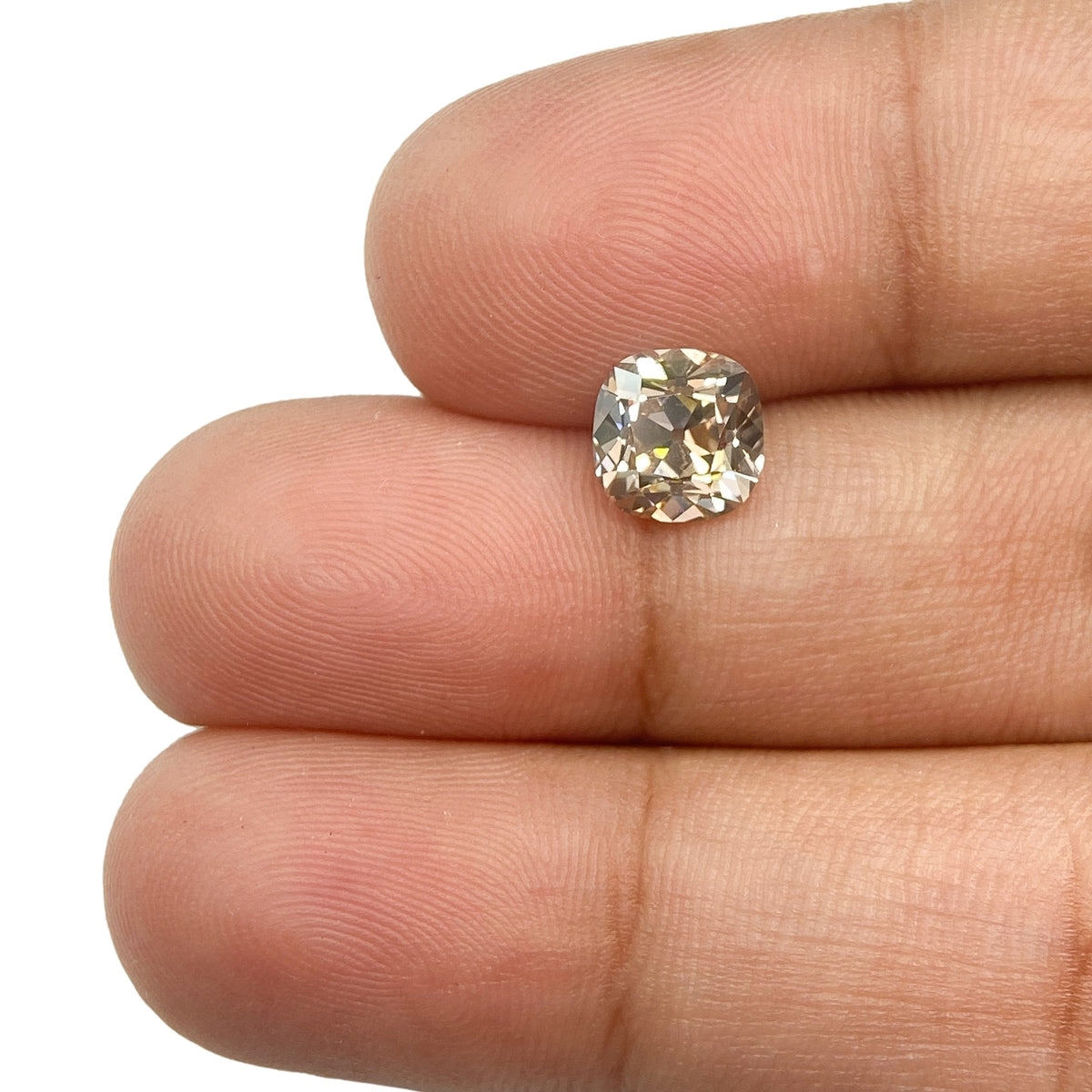 1.49ct | Champagne VVS Cushion Shape Old Mine Cut Diamond - Modern Rustic Diamond