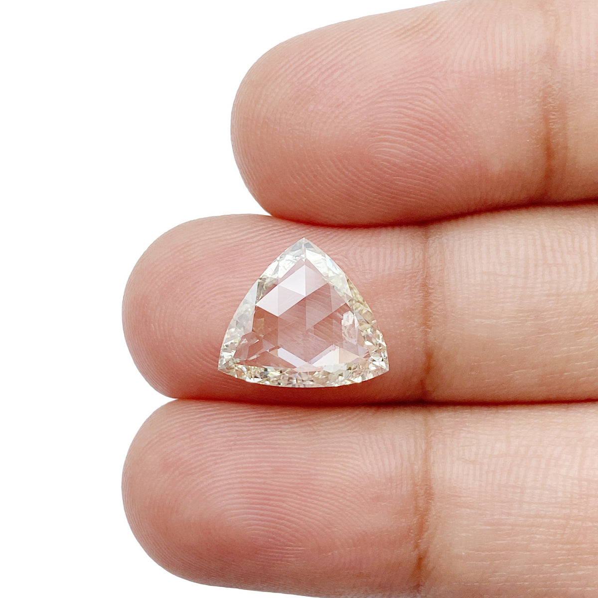 2.12ct | Light Color SI Trilliant Shape Rose Cut Diamond - Modern Rustic Diamond