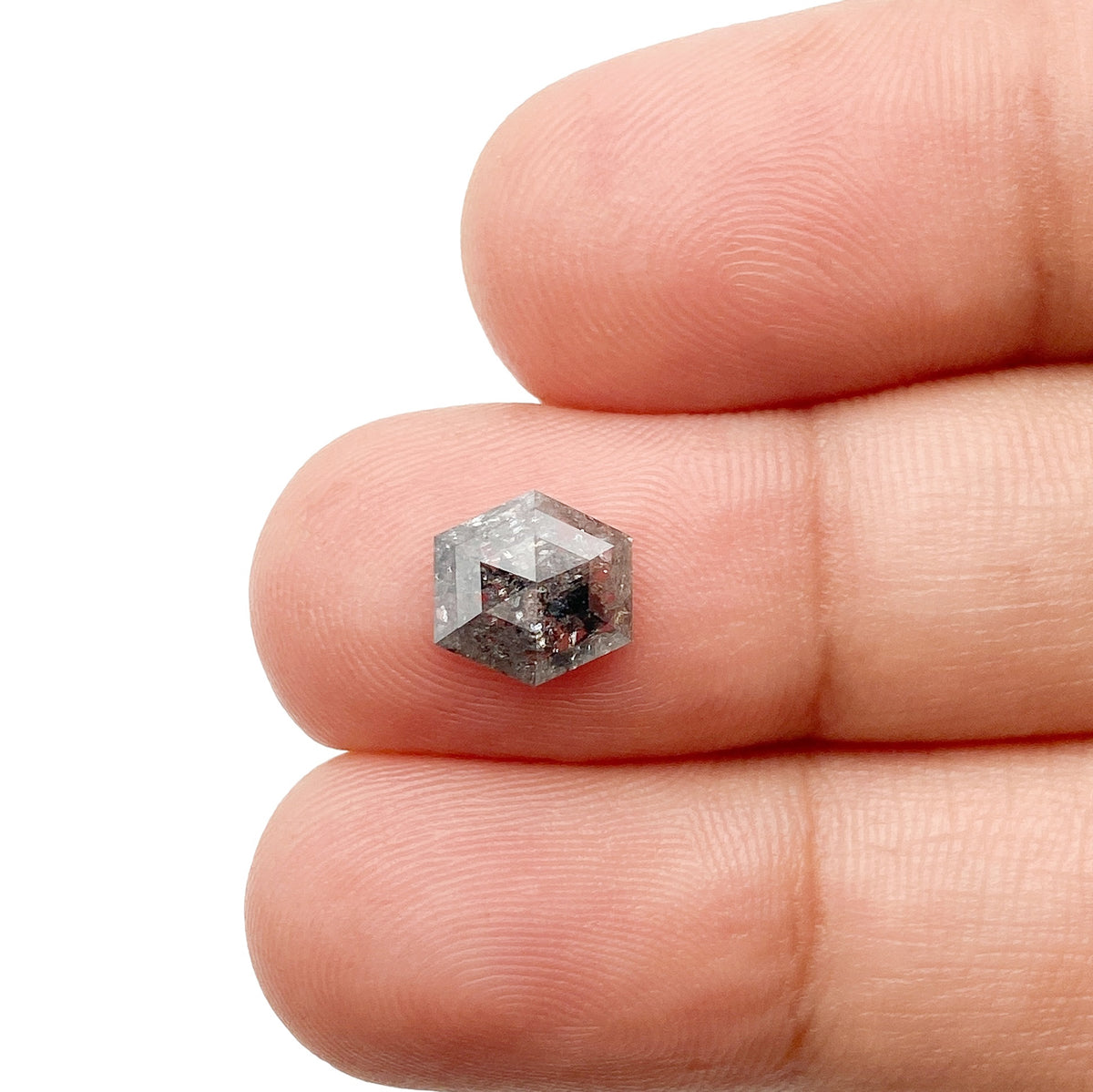 1.14ct | Rustic  Hexagon Shape Rose Cut Diamond - Modern Rustic Diamond