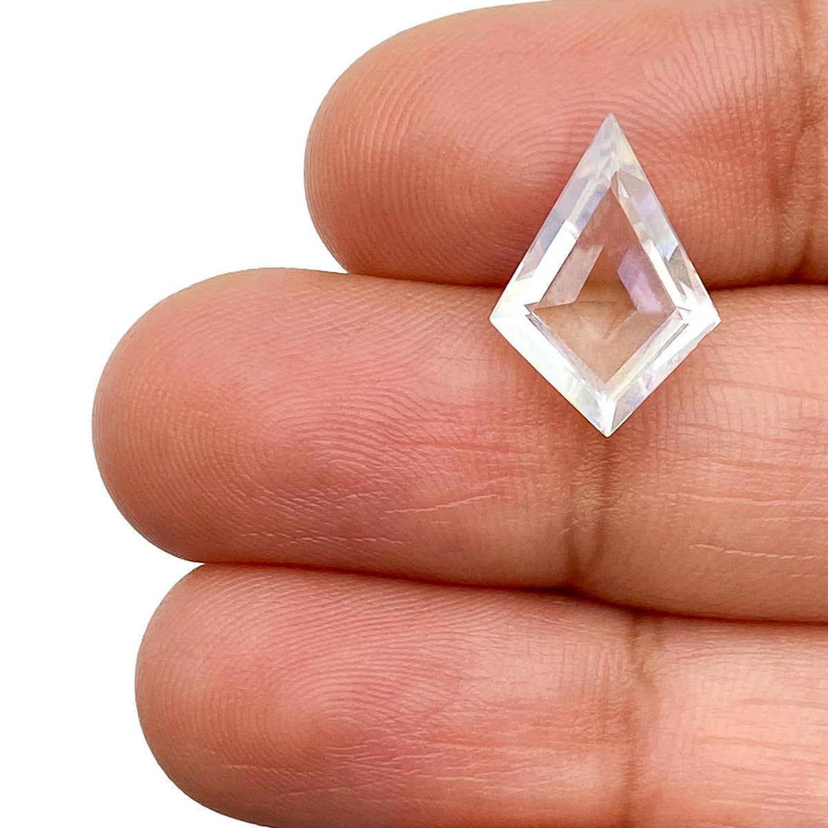 2.71ct |  Kite Shape Step Cut Moonstone - Modern Rustic Diamond