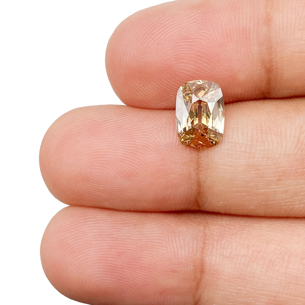1.24ct | Champagne VVS2 Cushion Shape Old Mine Cut Diamond (GIA) - Modern Rustic Diamond