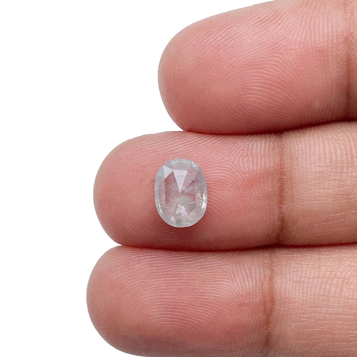 1.16ct | Salt &amp; Pepper Oval Shape Rose Cut Diamond - Modern Rustic Diamond
