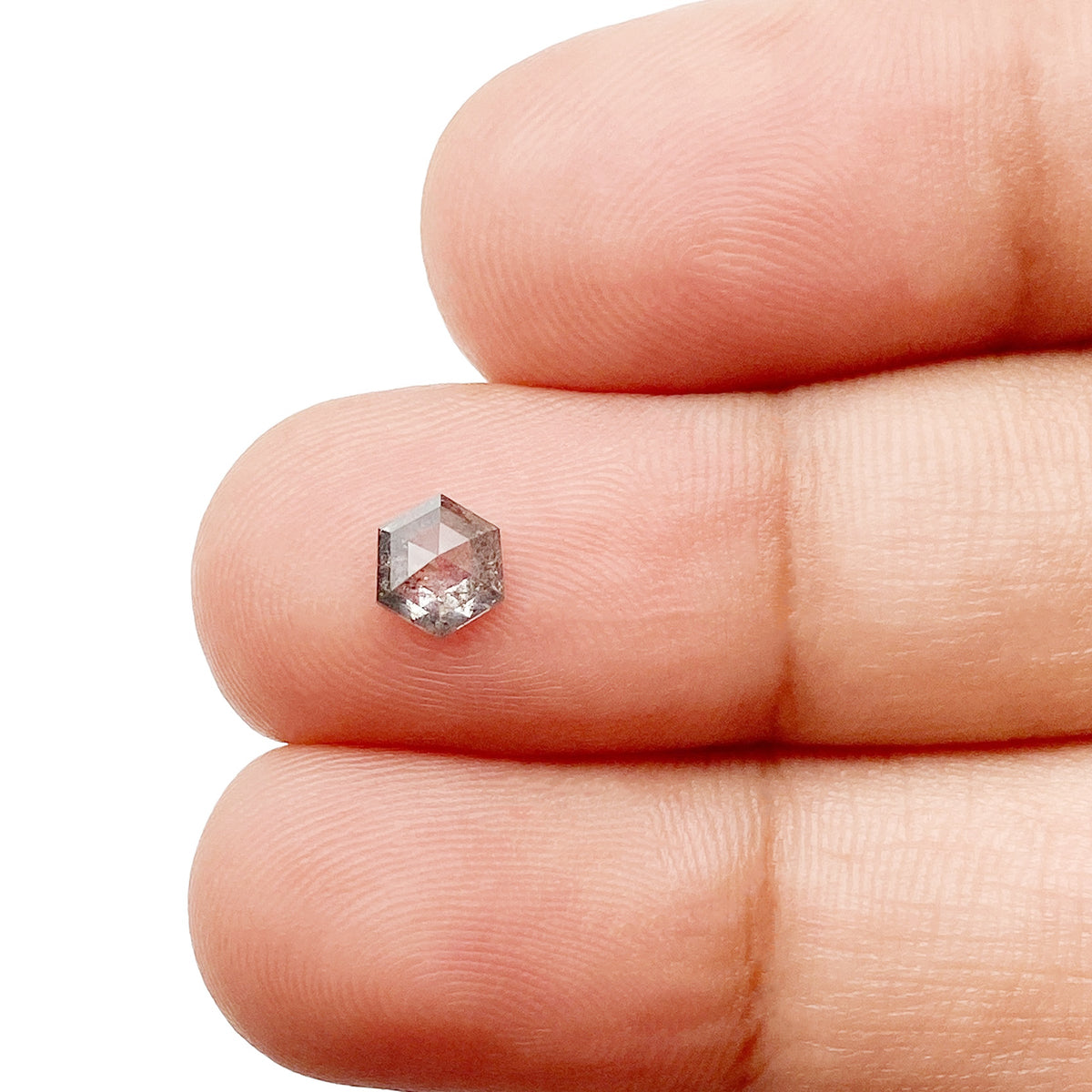 0.38ct | Rustic  Hexagon Shape Rose Cut Diamond - Modern Rustic Diamond