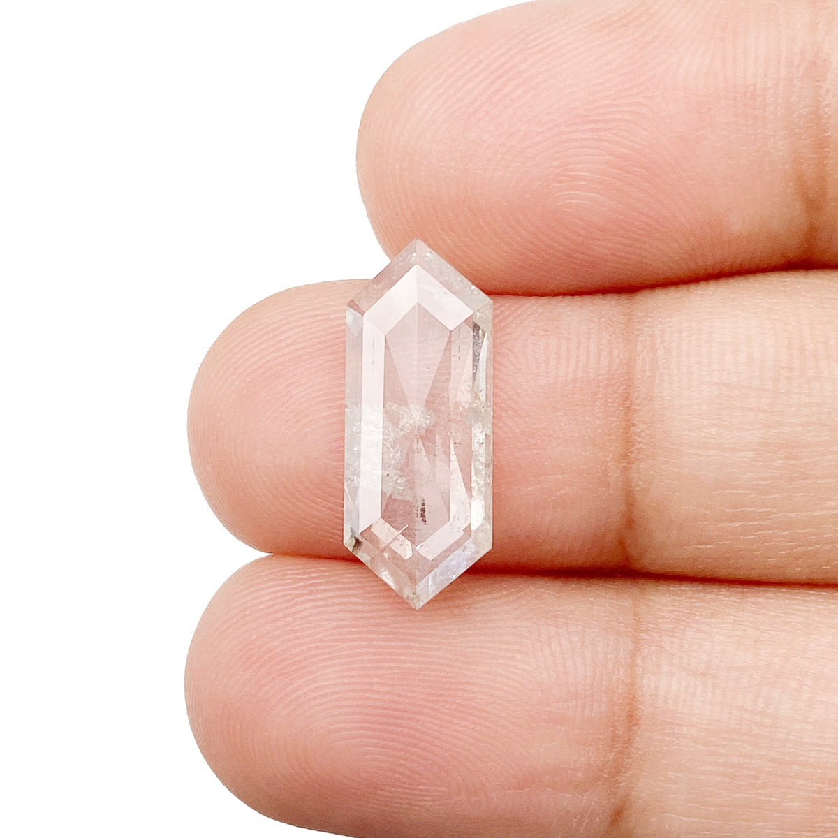 2.59ct | Rustic Hexagon Shape Rose Cut Diamond - Modern Rustic Diamond