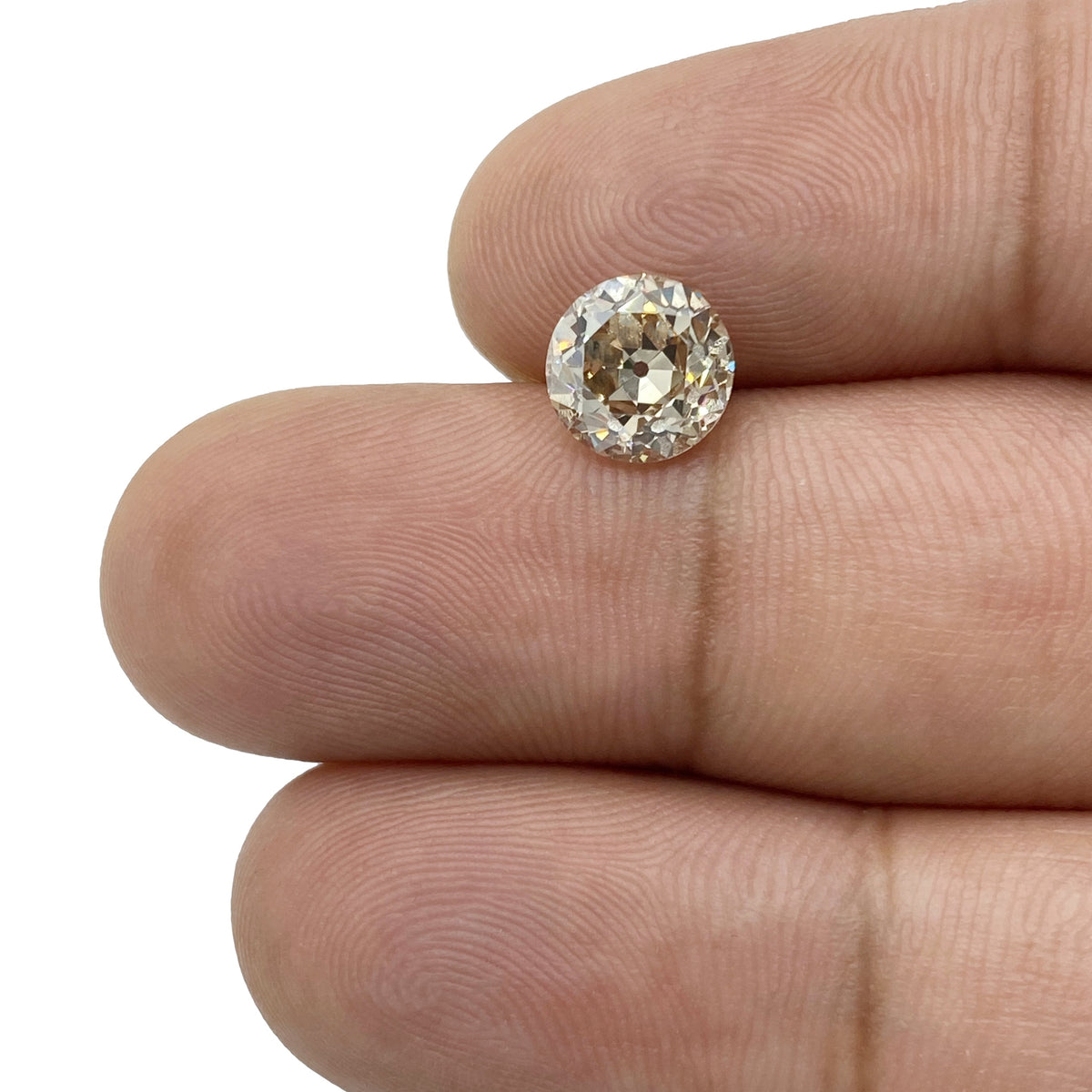 2.00ct | Champagne VVS Round Shape Old European Cut Diamond - Modern Rustic Diamond