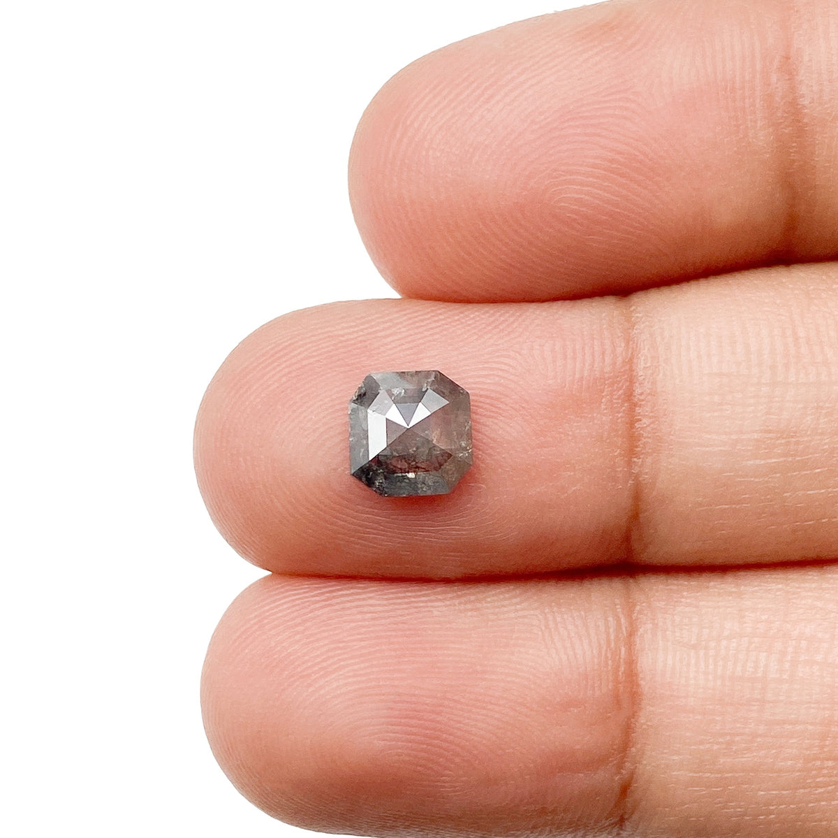 0.85ct | Rustic  Emerald Shape Rose Cut Diamond - Modern Rustic Diamond