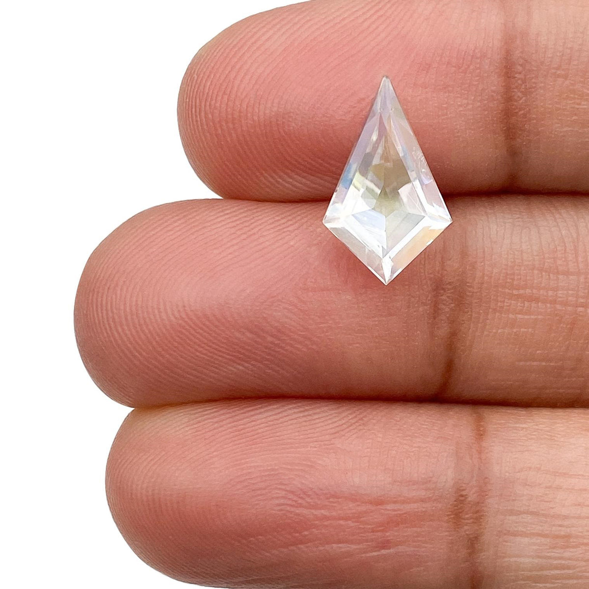 1.40ct |  Kite Shape Step Cut Moonstone - Modern Rustic Diamond