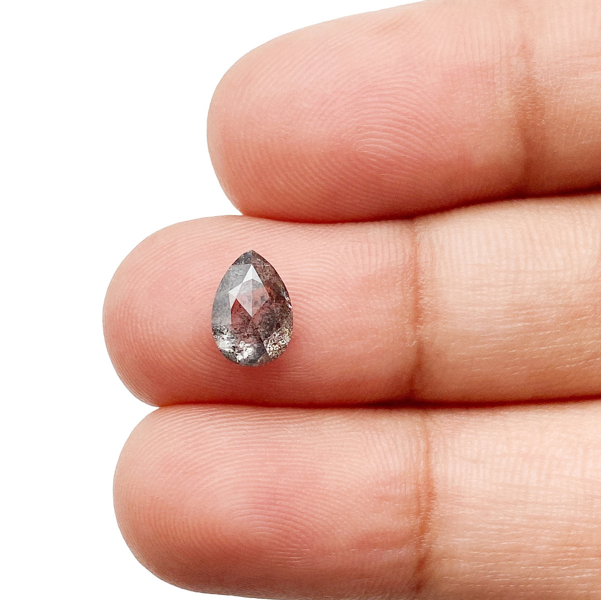 1.20ct | Rustic Pear Shape Rose Cut Diamond - Modern Rustic Diamond