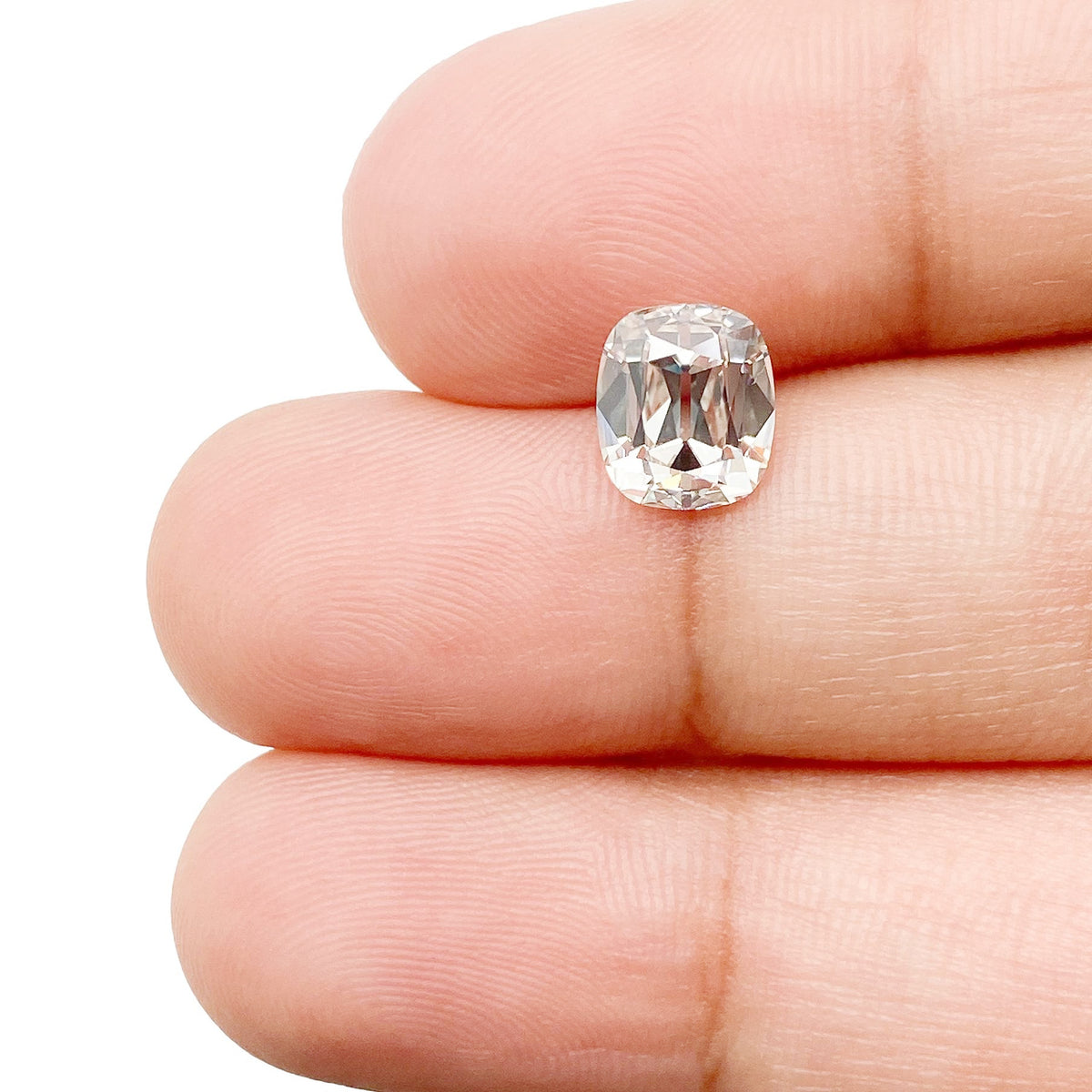 1.52ct | J/VS1 Cushion Shape Old Mine Cut Diamond (GIA) - Modern Rustic Diamond