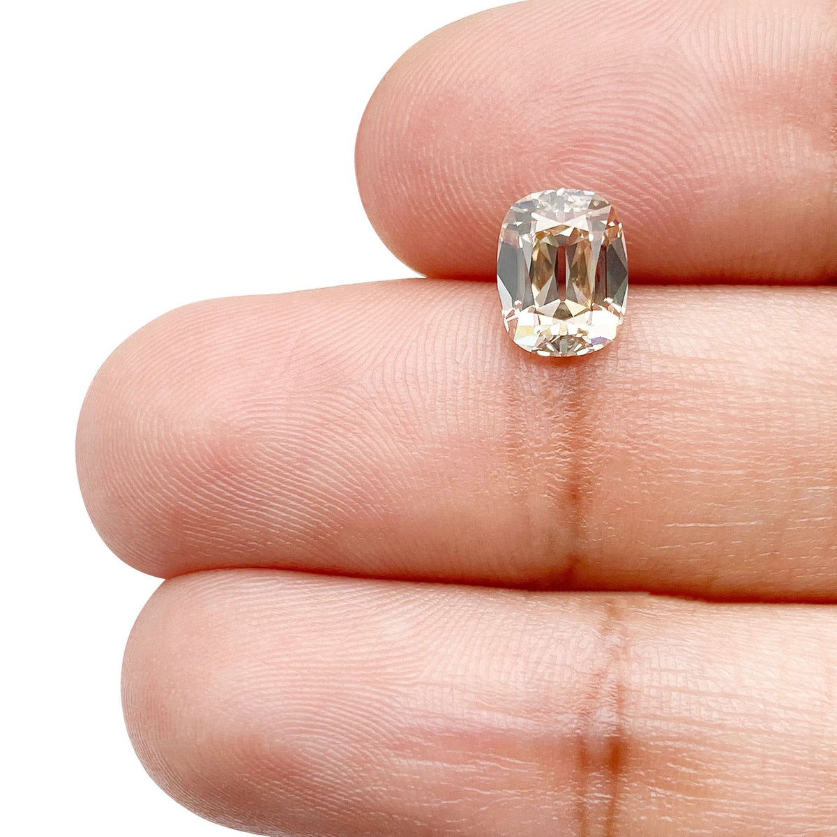 1.63ct | Q-R/SI1 Cushion Shape Old Mine Cut Diamond (GIA) - Modern Rustic Diamond