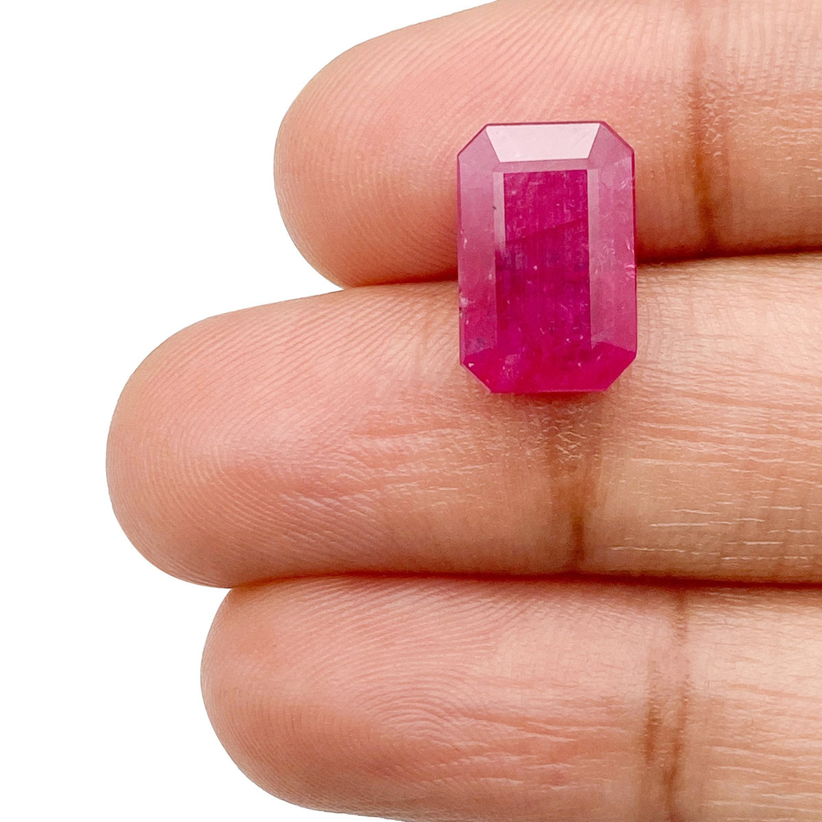 4.26ct | Red/ Emerald Shape Step Cut Diamond - Modern Rustic Diamond