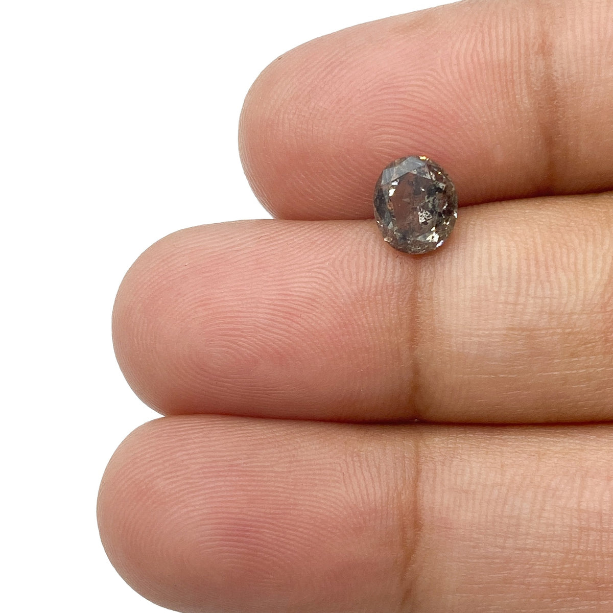 1.13ct | Salt &amp; Pepper Oval Shape Brilliant Cut Diamond - Modern Rustic Diamond
