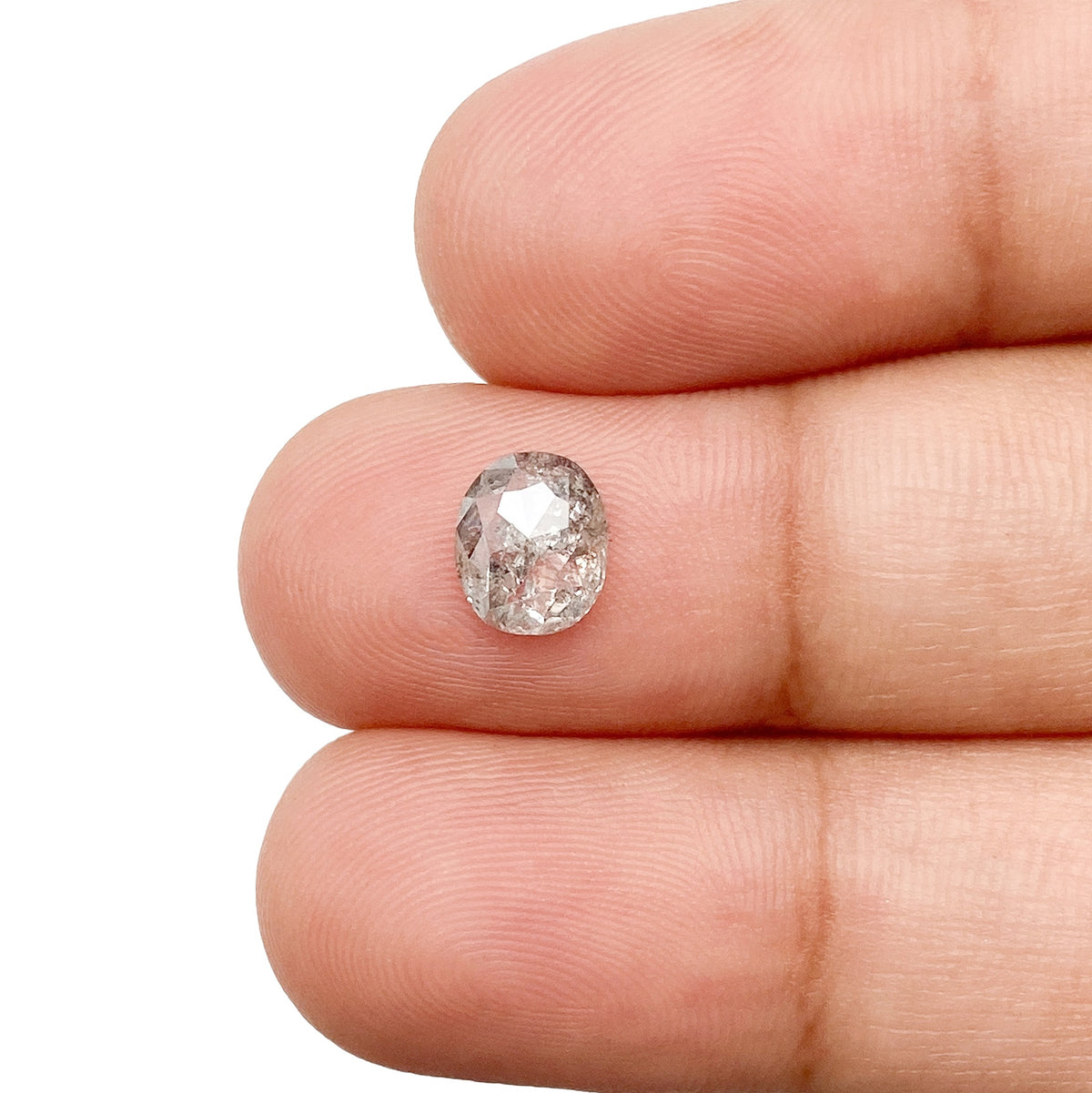 0.92ct | Rustic Oval Shape Rose Cut Diamond - Modern Rustic Diamond