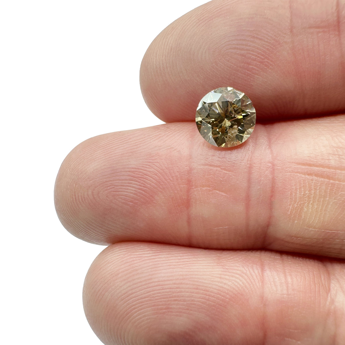 1.50ct | Champagne SI Round Shape Brilliant Cut Diamond - Modern Rustic Diamond