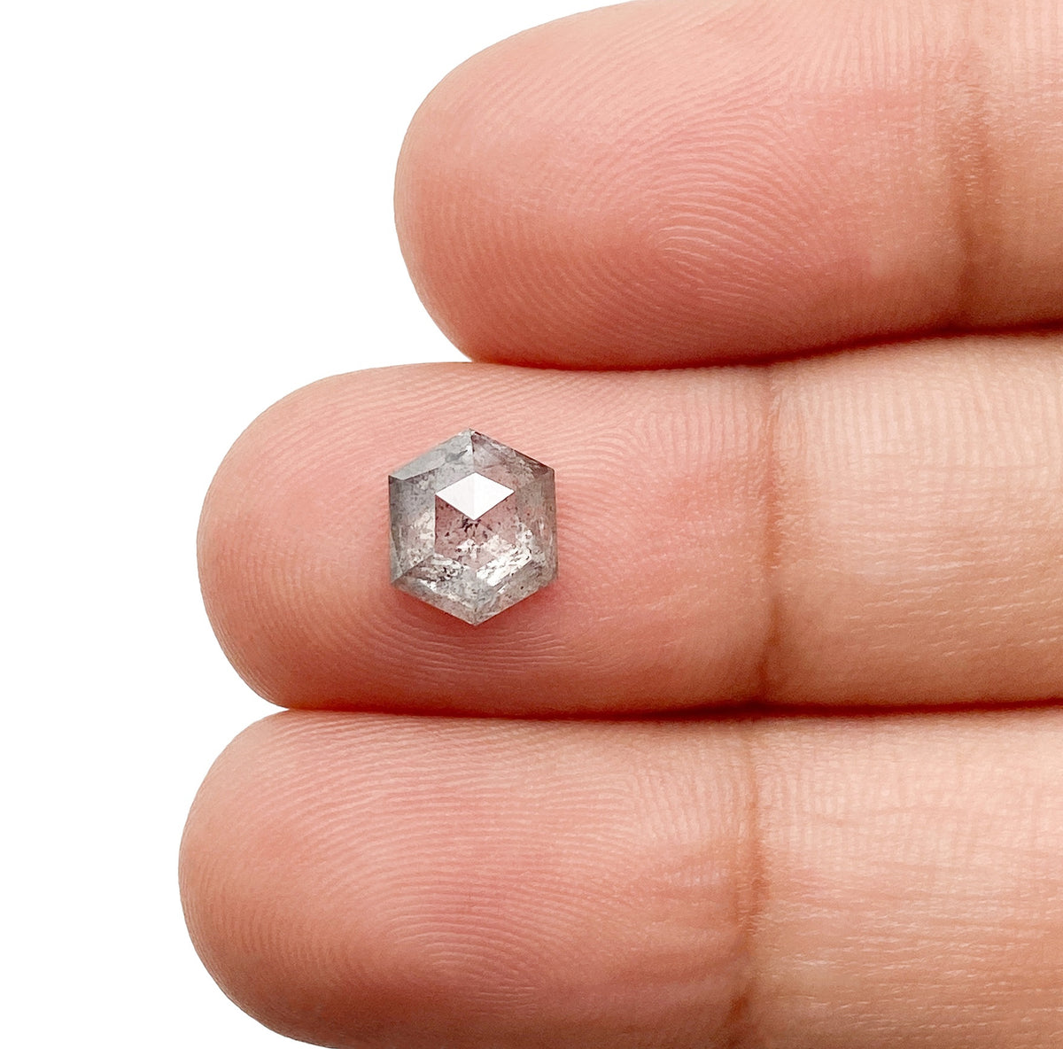 0.95ct | Rustic  Hexagon Shape Step Cut Diamond - Modern Rustic Diamond