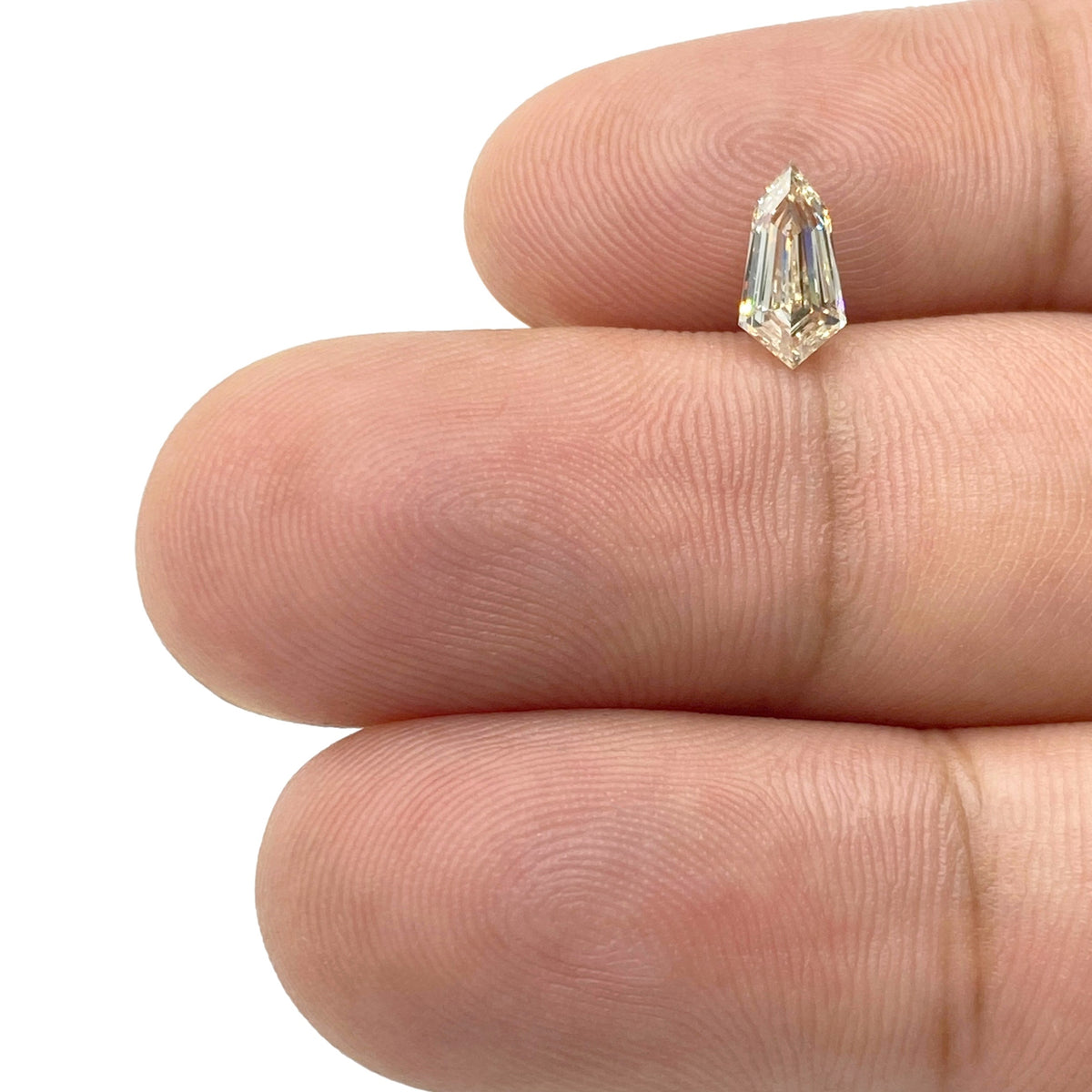 0.72ct | Champagne VVS Kite Shape Step Cut Diamond - Modern Rustic Diamond