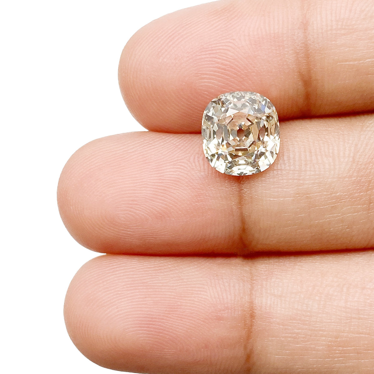 3.30ct | W-X/VS2 Cushion Shape Old Mine Cut Diamond (GIA) - Modern Rustic Diamond