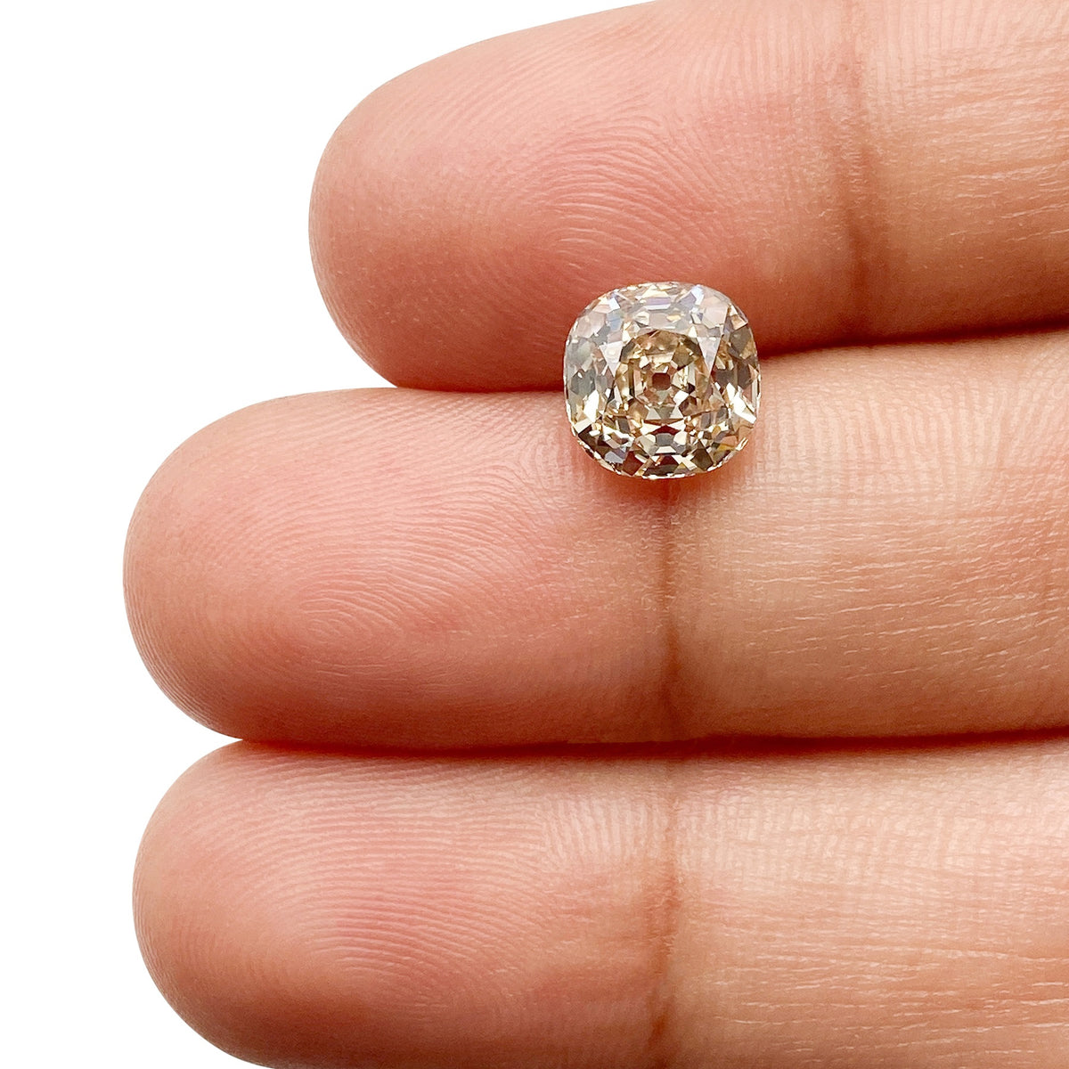 2.10ct | S-T/VS1 Cushion Shape Old Mine Cut Diamond (GIA) - Modern Rustic Diamond