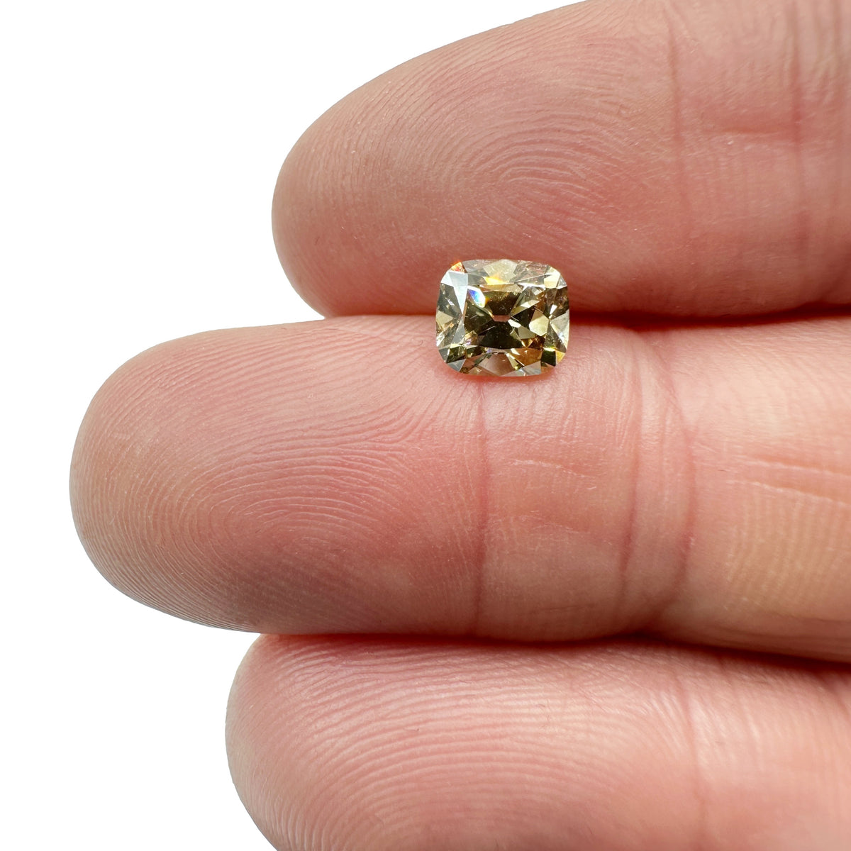 1.12ct | Champagne SI1 Cushion Shape Old Mine Cut Diamond (GIA) - Modern Rustic Diamond