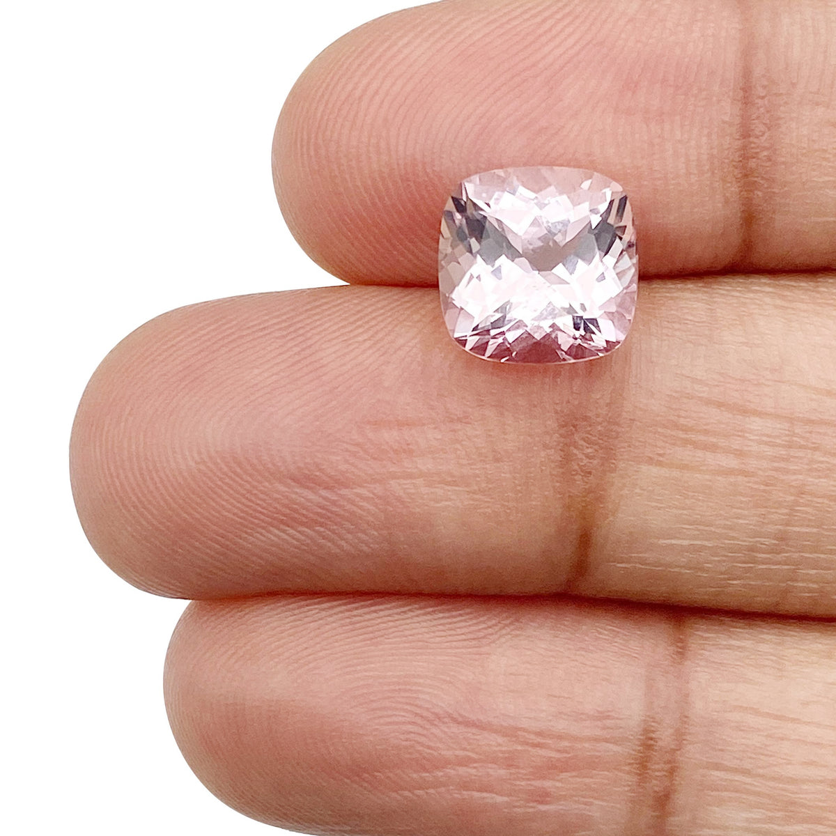 2.46ct |  Cushion Shape  Morganite - Modern Rustic Diamond