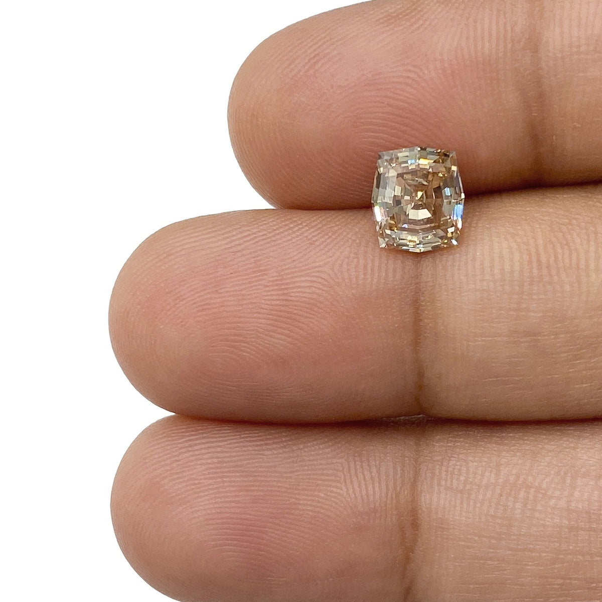 1.51ct | Champagne VVS Octagonal Shape Step Cut Diamond - Modern Rustic Diamond