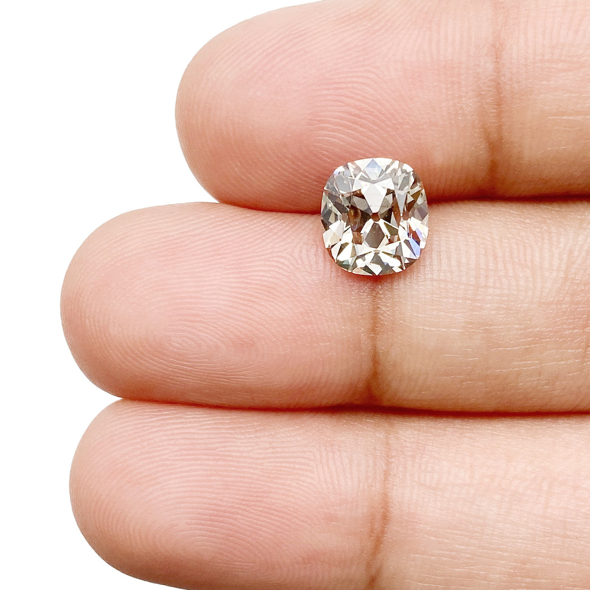 1.71ct | U-V/SI1 Cushion Shape Old Mine Cut Diamond (GIA) - Modern Rustic Diamond