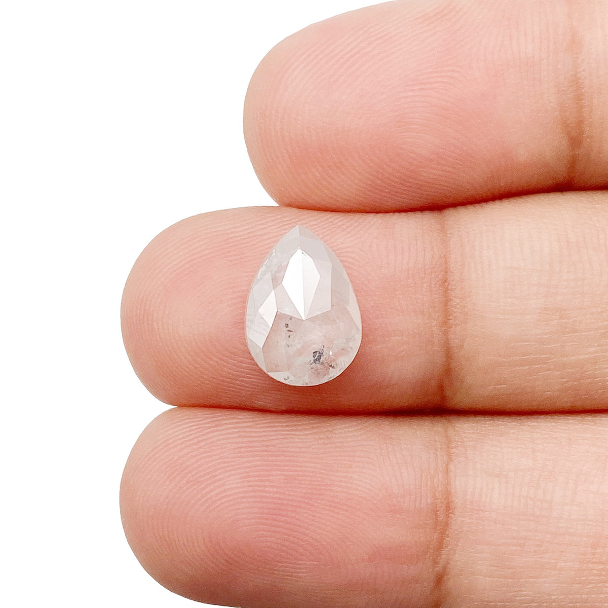 2.06ct | Rustic  Pear Shape Rose Cut Diamond - Modern Rustic Diamond