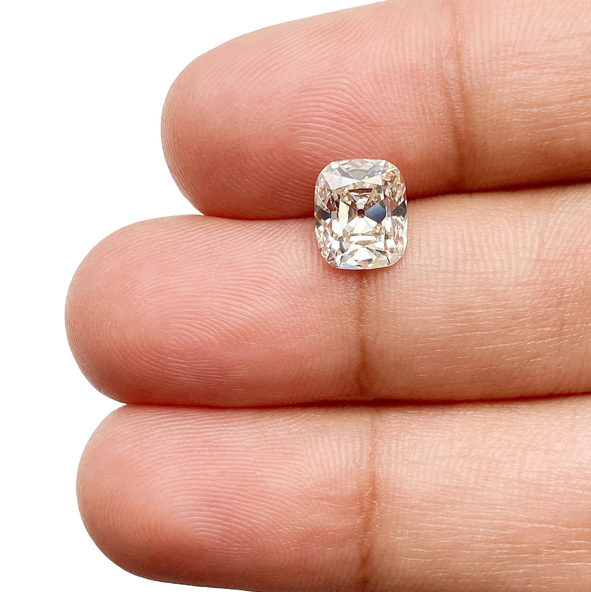1.62ct | L/VS1 Cushion Shape Old Mine Cut Diamond (GIA) - Modern Rustic Diamond