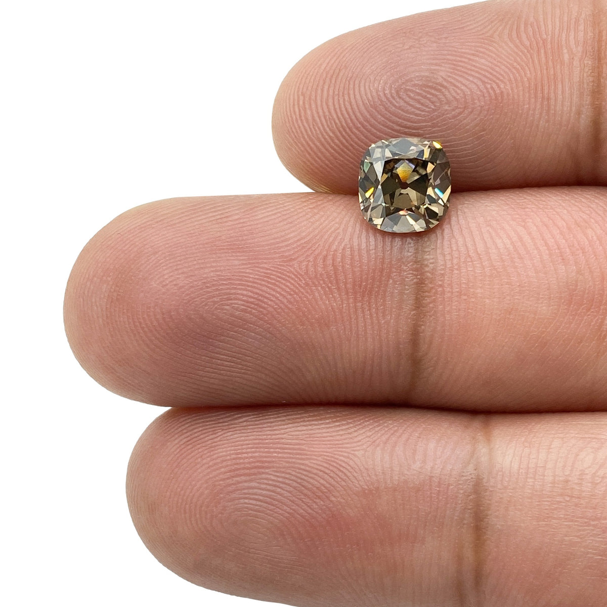 1.53ct | Cognac VS-SI Cushion Shape Old Mine Cut Diamond - Modern Rustic Diamond