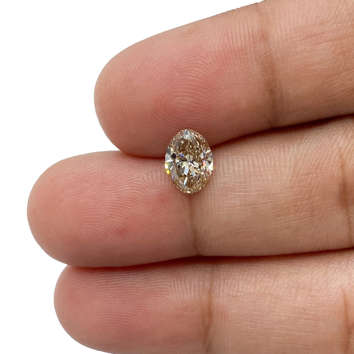 1.02ct | Champagne VS Oval Shape Brilliant Cut Diamond - Modern Rustic Diamond