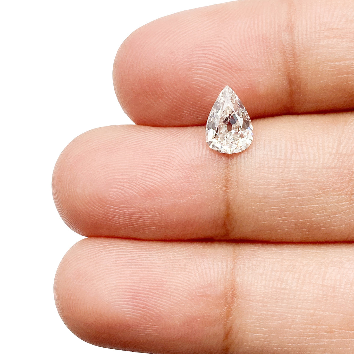 1.02ct | J/VS2 Pear Shape Old Mine Cut Diamond (GIA) - Modern Rustic Diamond