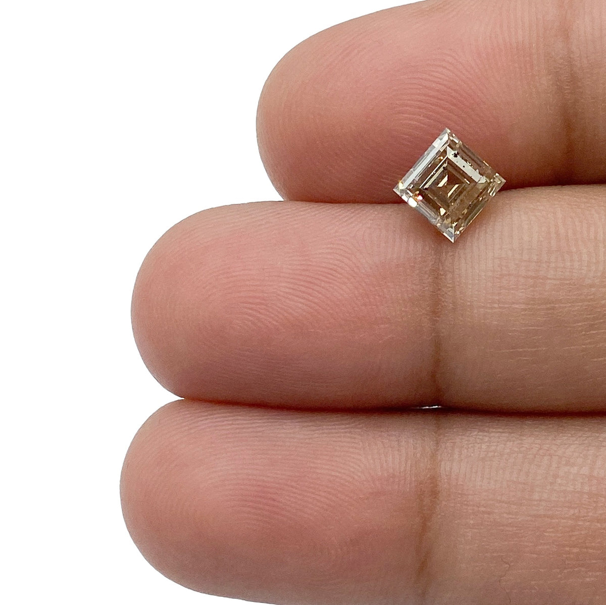 1.06ct | Champagne SI Carre Shape Step Cut Diamond - Modern Rustic Diamond