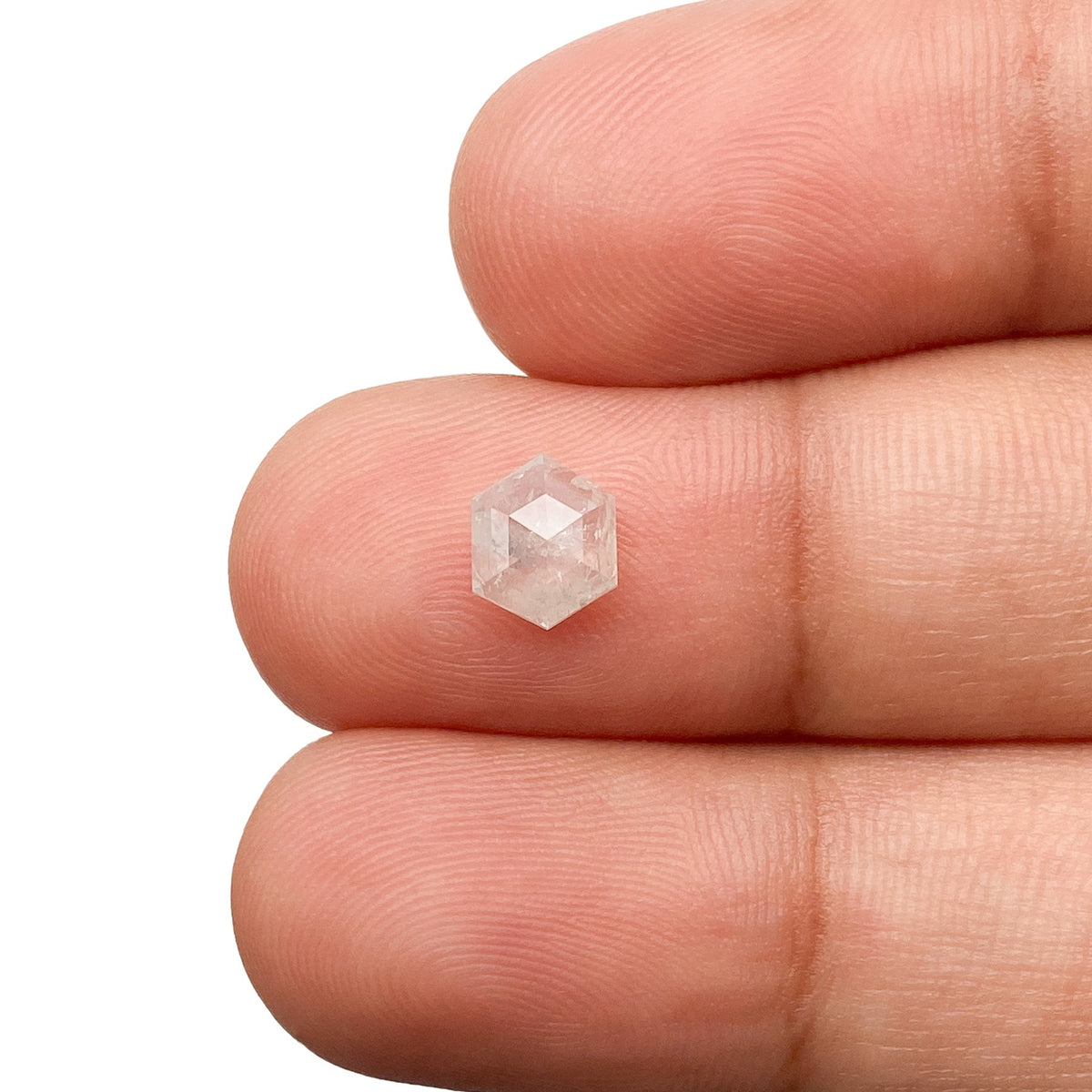 0.82ct | Rustic  Hexagon Shape Rose Cut Diamond - Modern Rustic Diamond
