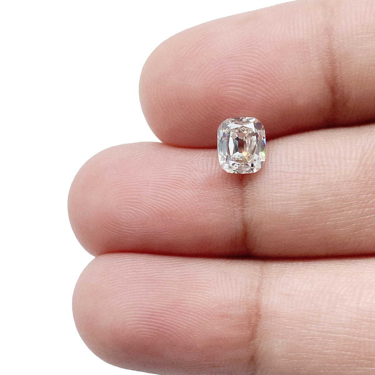 1.01ct | Champagne VVS Cushion Shape Old Mine Cut Diamond - Modern Rustic Diamond