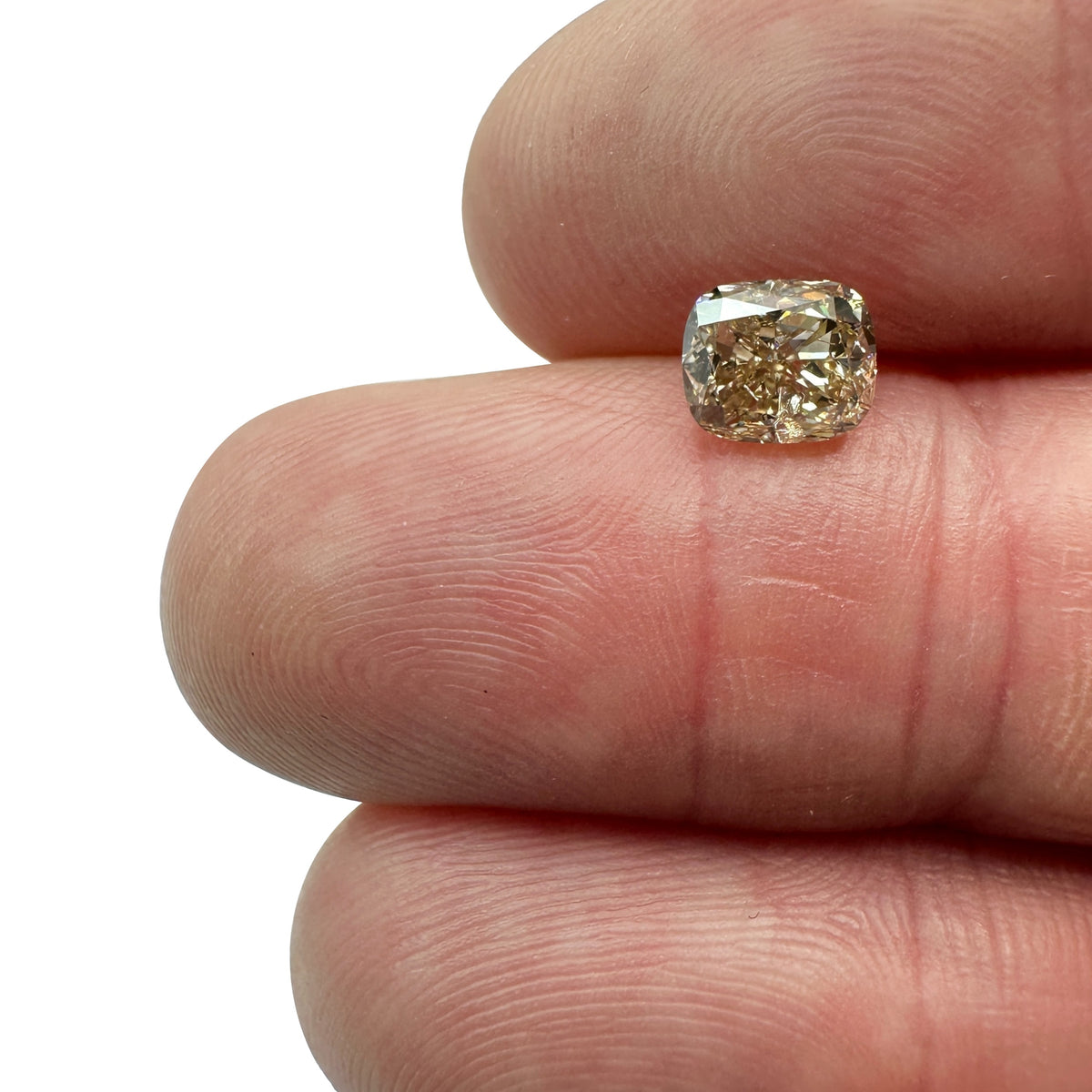 1.27ct | Champagne SI Cushion Shape Brilliant Cut Diamond - Modern Rustic Diamond