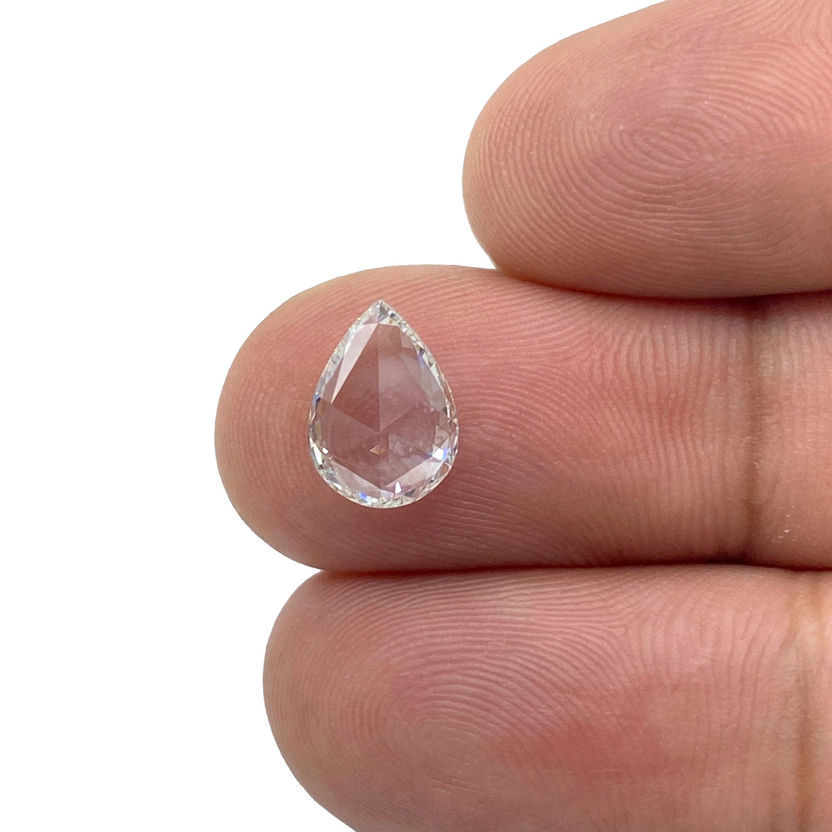 1.05ct | G/SI1 Pear Shape Rose Cut Diamond (GIA) - Modern Rustic Diamond