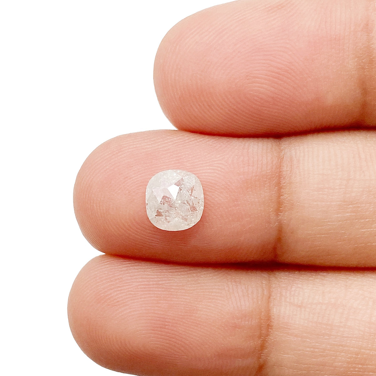 0.85ct | Rustic  Cushion Shape Rose Cut Diamond - Modern Rustic Diamond